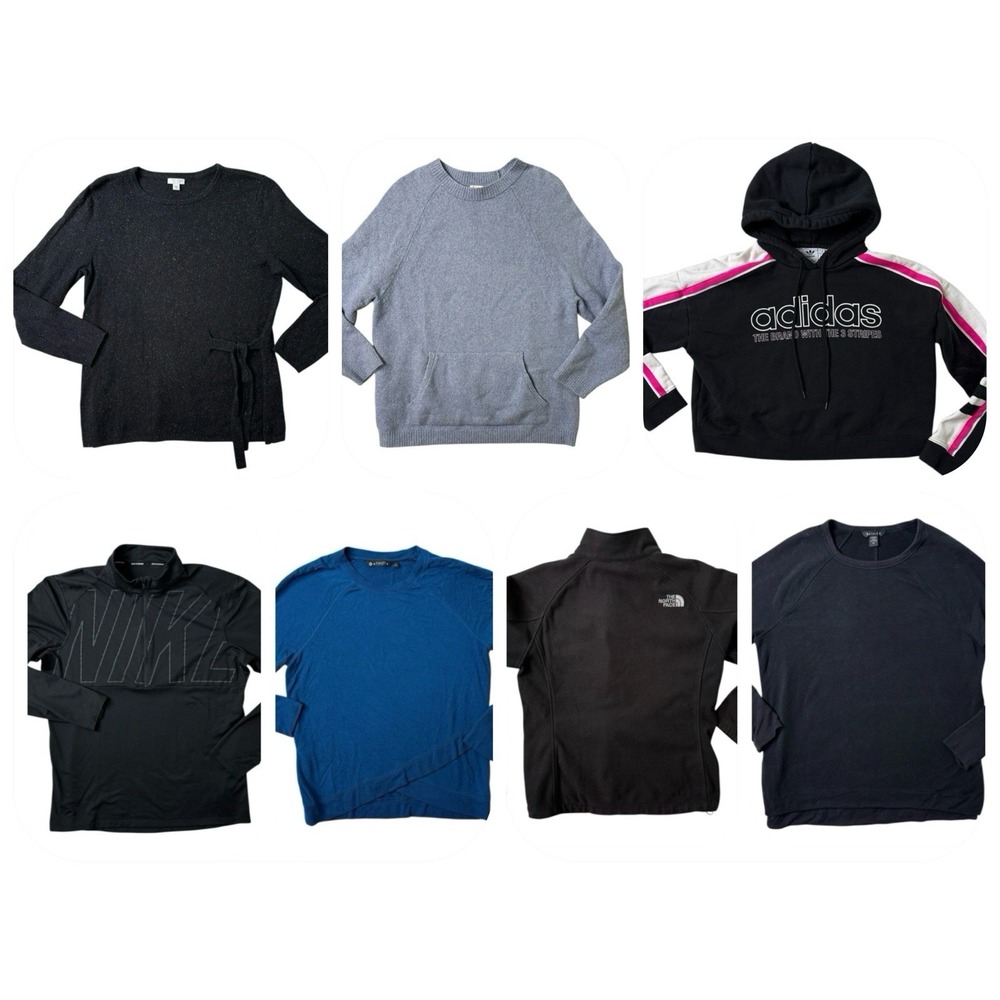 Sweatshirt 7 Lot Nike North Face Athleta Adidas J Jill Womens M Hoodie Pullover